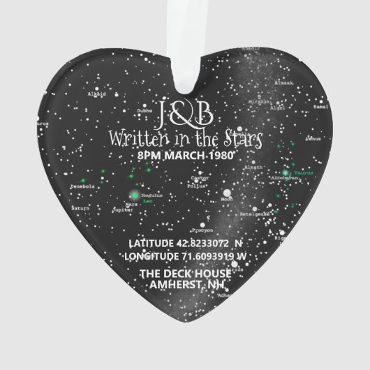 Star Map and Foto Ornament (Rückseite)