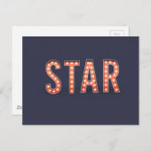 STAR Marquee Lights Postkarte (Vorne/Hinten)