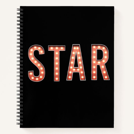 STAR Marquee Lights Spiral Notebook Notizbuch (Vorderseite)