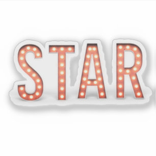 STAR Marquee Lights Vinyl Decal Aufkleber
