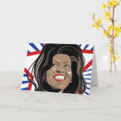 Star Michelle Obama Grußkarte Karte (Gelbe Blume)