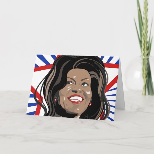 Star Michelle Obama Grußkarte Karte (Vorderseite)