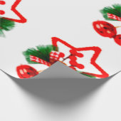 Star mit Holly Wrapping Paper Geschenkpapier (Ecke)