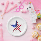 Star mit US-Flagge, 4. Juli Paper Teller (Party)