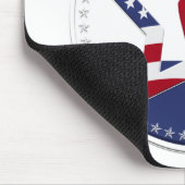 Star mit US-Flagge, Roter Karo & 50 Sterne - rund Mousepad (Ecke)