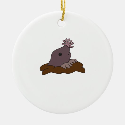 Star Mole Niedlich Mole Keramik Ornament (Vorne)