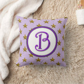 Star Monogram Family Initial Lila Celestial Kissen (Decke)