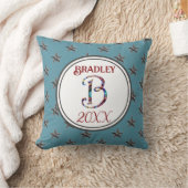Star Monogram, Initial Blue Nautical Decke Keepake Kissen (Decke)