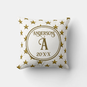 Star Monogram Wohngestaltung Wedding Keepake Kissen
