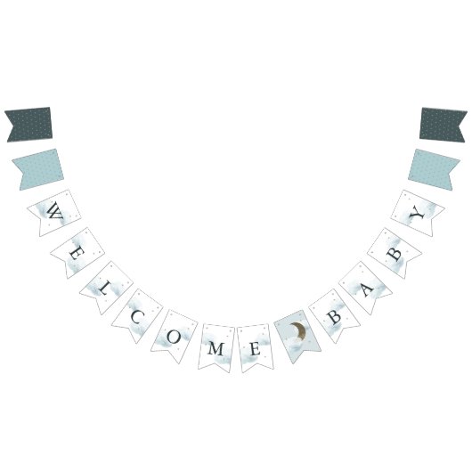 Star Moon & Cloud Begrüßungsflaggen für Kleinkinde Wimpelkette (Alle)