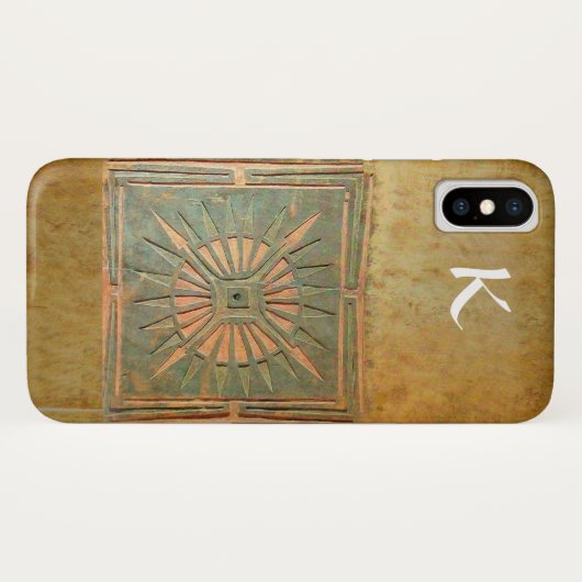 STAR MORGEN, gelb, braun, weißes Monogramm Case-Mate iPhone Hülle (Rückseite (Horizontal))