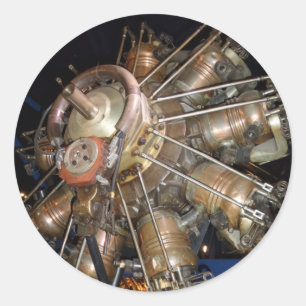 Star Motor Round Aufkleber
