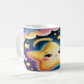 Star Mug Design – Minimalist Celestial Cup Art Kaffeetasse (Vorderseite Links)
