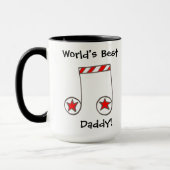 Star Musical Note World's Best Daddy Gift Tasse (Links)