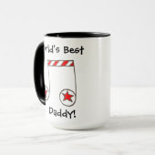 Star Musical Note World's Best Daddy Gift Tasse (Vorderseite Links)