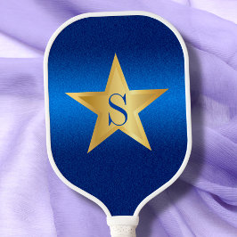 Star Navy Blue Pickleball Star Player Monogram Pickleball Schläger