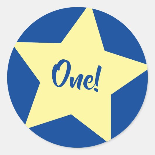 Star Niedlich Kid's Birthday Party Space Runder Aufkleber (Vorderseite)