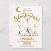 Star Night Boho Chic Teepee Sleepover Party Einladung (Vorderseite)