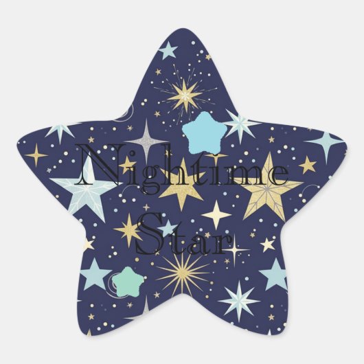 Star nightime theme Stickers (Vorderseite)