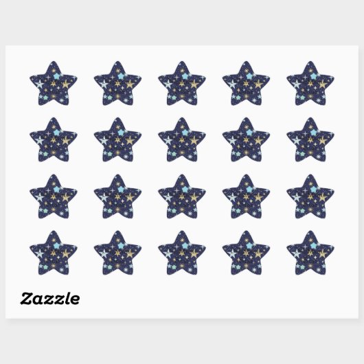 Star nightime theme Stickers (Blatt)