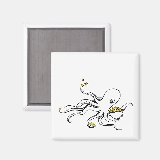 Star Octopus Magnet (Vorderseite/Rückseite)