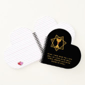 Star of Babalon Gold Logokombination Heart Shaped  Notizblock (Innenseite)