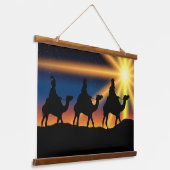 Star of Bethlehem, Christ is Born, Wandteppich Mit Holzrahmen (Gewinkelt)