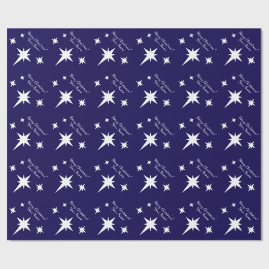 Star of Bethlehem personalized Christmas Geschenkpapier (Flach)