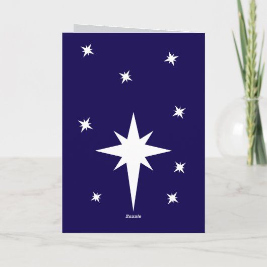 Star of Bethlehem personalized Christmas Karte (Rückseite)