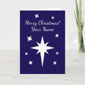 Star of Bethlehem personalized Christmas Karte (Vorderseite)