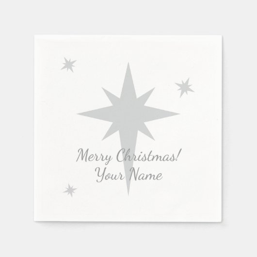 Star of Bethlehem personalized Christmas Serviette (Vorderseite)