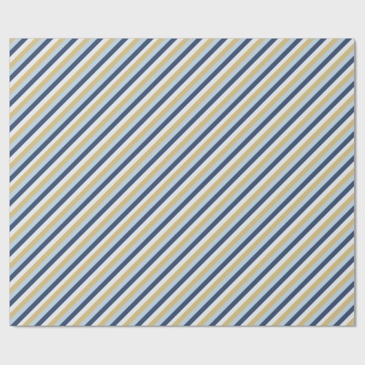 Star of David | Cute Hanukkah Striped Pattern Geschenkpapier (Flach)