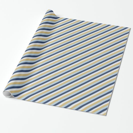 Star of David | Cute Hanukkah Striped Pattern Geschenkpapier (Ungerollt)