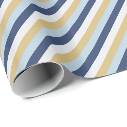 Star of David | Cute Hanukkah Striped Pattern Geschenkpapier (Rolleneckpunkt)