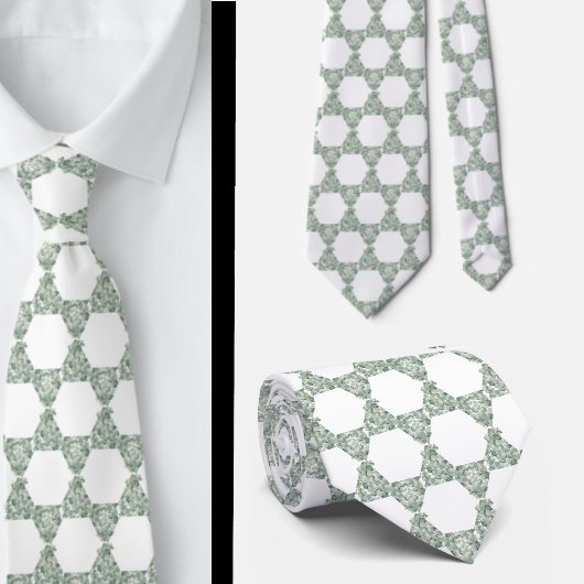 Star of David Eucalyptus Greenery Neck Tie Krawatte
