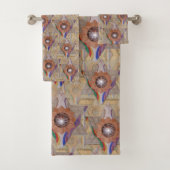 'Star of David' in Leder und Wildleder Badhandtuch Set (Insitu)