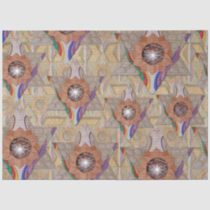 'Star of David' in Leder und Wildleder Seidenpapier