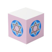 Star of David made with Gemstones Würfel (Rückseite Schrägansicht)