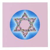 Star of David made with Gemstones Würfel (Vorderseite)