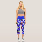 Star of David New Age Capri Leggings (Vorderseite)