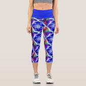 Star of David New Age Capri Leggings (Vorderseite)