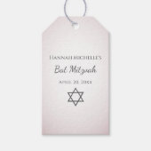 Star of David Simple Pretty Blush Pink Bat Mitzvah Geschenkanhänger (Vorderseite)
