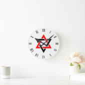 Star of David symbol Runde Wanduhr (Zuhause)