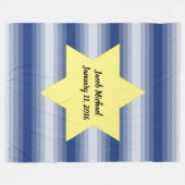 Star of David - Wählen Sie Ihre Farben! Fleecedecke (Vorderseite (Horizontal))