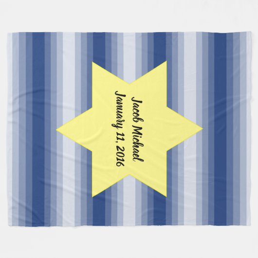Star of David - Wählen Sie Ihre Farben! Fleecedecke (Vorderseite (Horizontal))