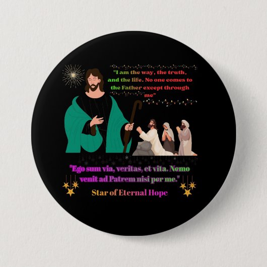 Star of Eternal Hope black Button (Vorderseite)