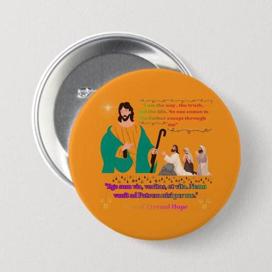 Star of Eternal Hope orange Button (Vorne & Hinten)