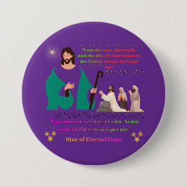 Star of Eternal Hope royal purple Button