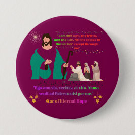Star of Eternal Hope wine colored Button