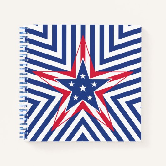 Star of Freedom (Stripe) Notizblock (Vorderseite)